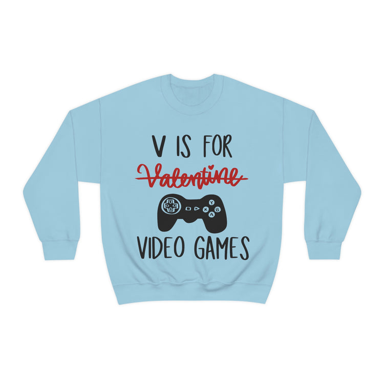 V Is For Video Games Sweatshirt - Fandom-Made