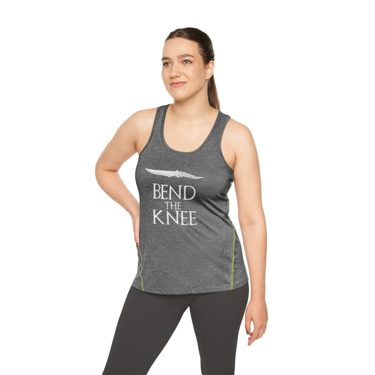 Bend the Knee (blade) Racerback Sports Top - Fandom-Made