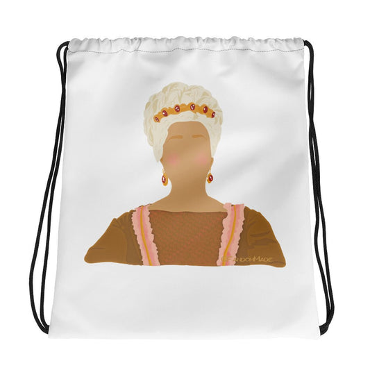 Bridgerton Inspired Drawstring bag - Featuring the Queen - Fandom-Made