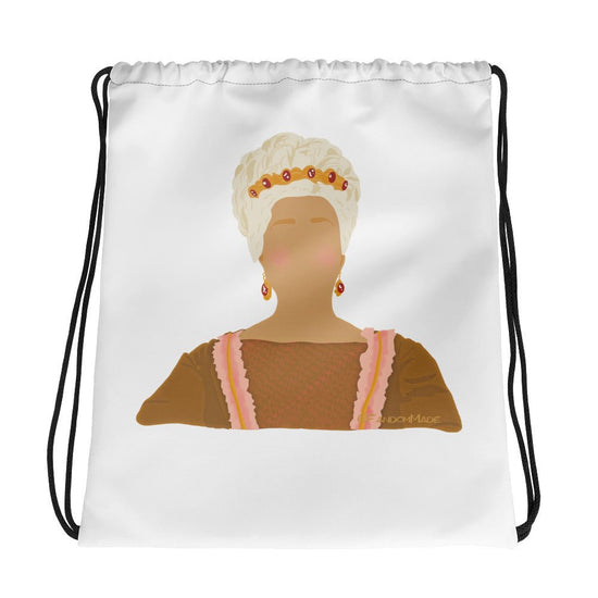 Bridgerton Inspired Drawstring bag - Featuring the Queen - Fandom-Made
