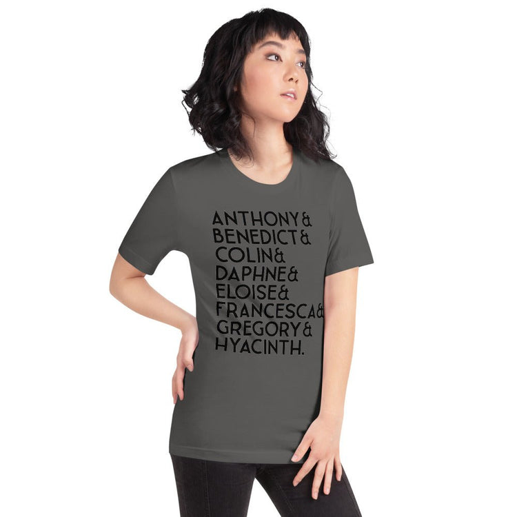 Bridgerton Short-Sleeve Unisex T-Shirt - Names - Fandom-Made