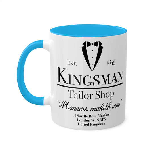 Kingsman Tailor Shop Colorful Mug, 11oz - Fandom-Made