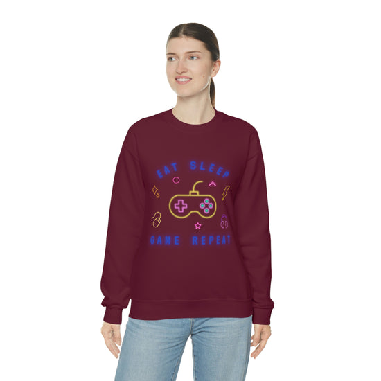 Eat, Sleep, Game Crewneck Sweatshirt - Fandom-Made