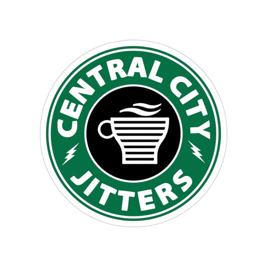 Central City Jitter Transparent Outdoor Stickers, Die-Cut - Fandom-Made