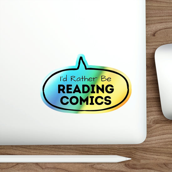 Reading Comics Holographic Stickers - Fandom-Made