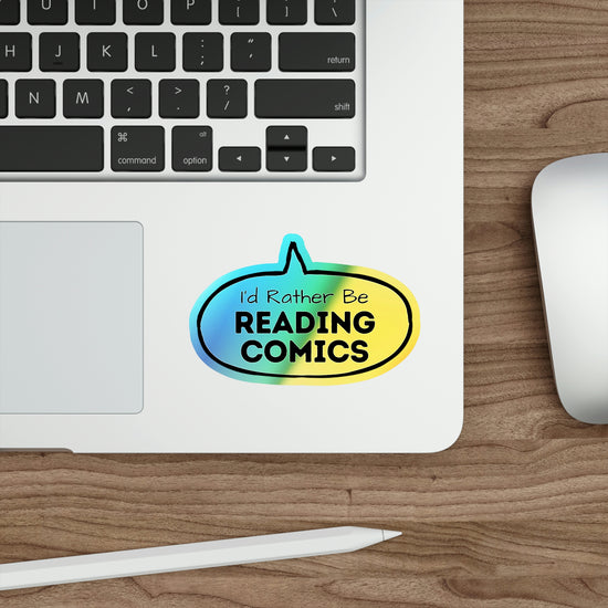 Reading Comics Holographic Stickers - Fandom-Made