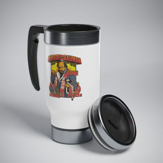 Murray 'The Bald Eagle' Bauman Travel Mug with Handle - Fandom-Made