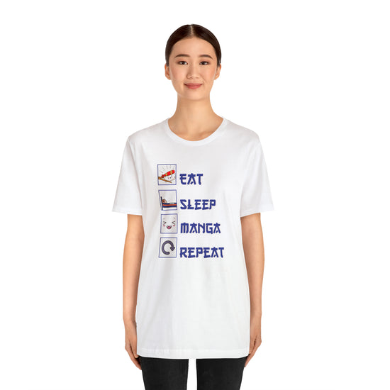 Eat, Sleep, Manga Tee - Fandom-Made