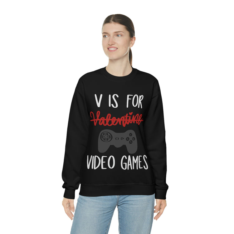 V Is For Video Games Sweatshirt - Fandom-Made