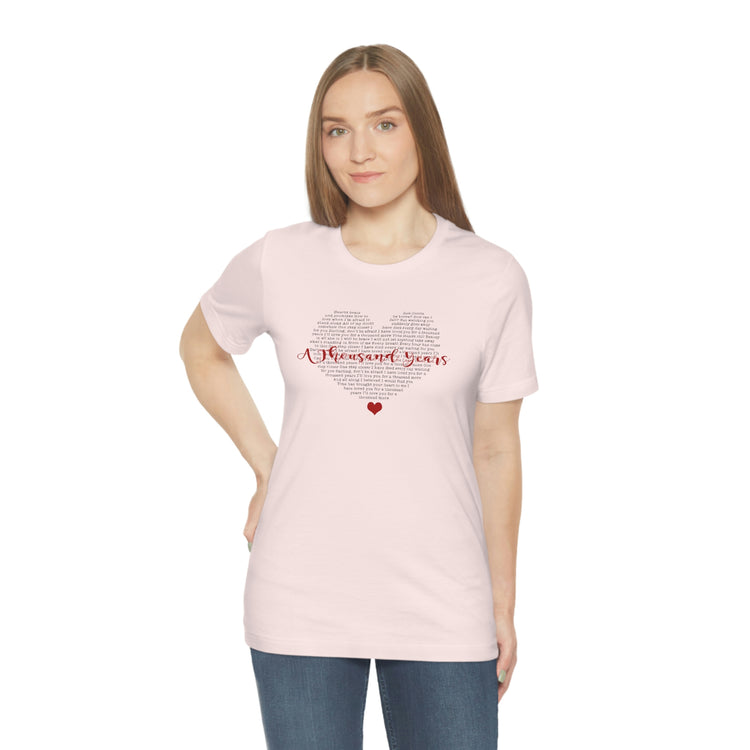 A Thousand Years Lyrics Short Sleeve Tee - Fandom-Made