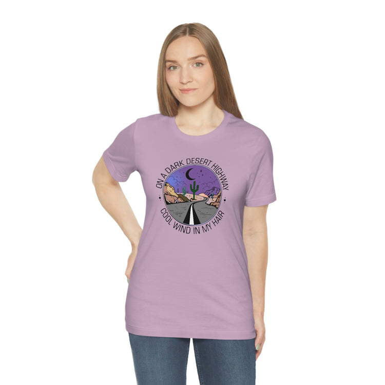 On a Dark Desert Highway Short Sleeve Tee - Fandom-Made