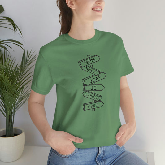 *NSync (names) Short Sleeve Tee - Fandom-Made