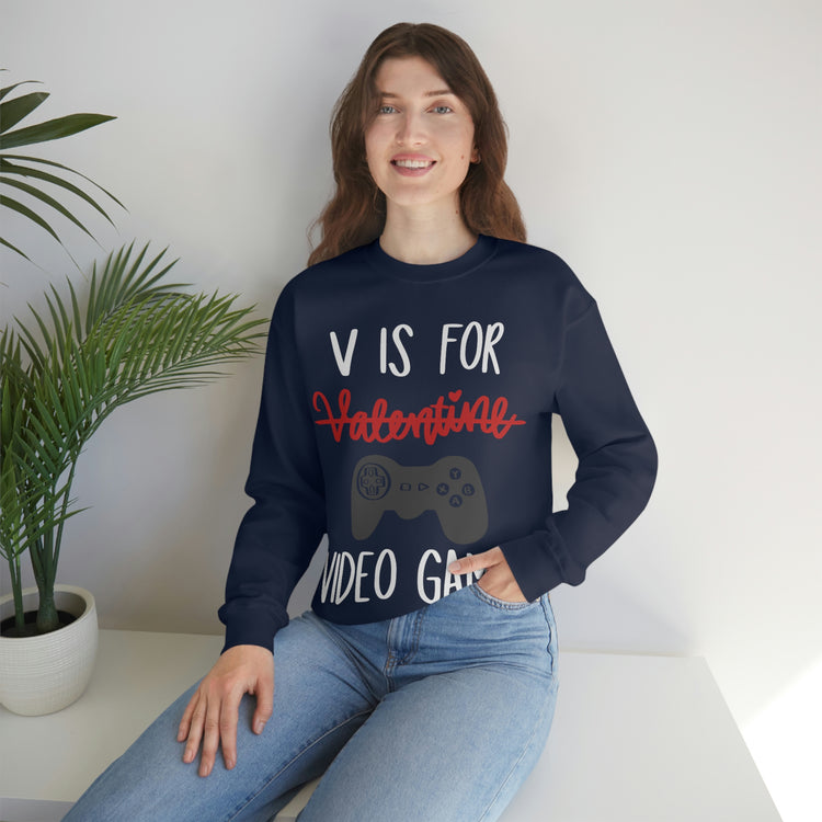 V Is For Video Games Sweatshirt - Fandom-Made