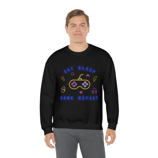 Eat, Sleep, Game Crewneck Sweatshirt - Fandom-Made