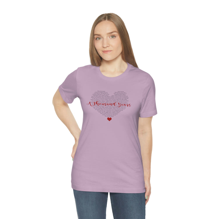 A Thousand Years Lyrics Short Sleeve Tee - Fandom-Made