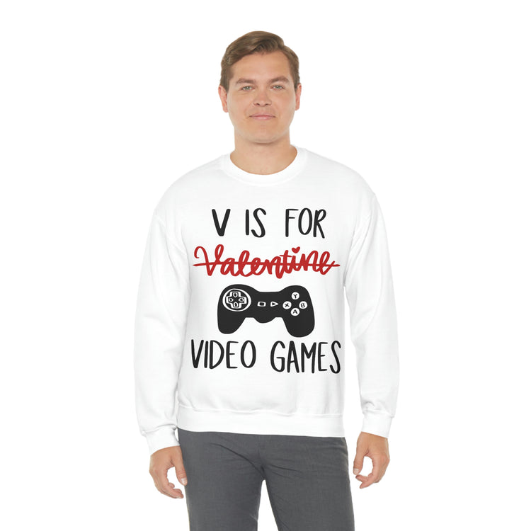 V Is For Video Games Sweatshirt - Fandom-Made