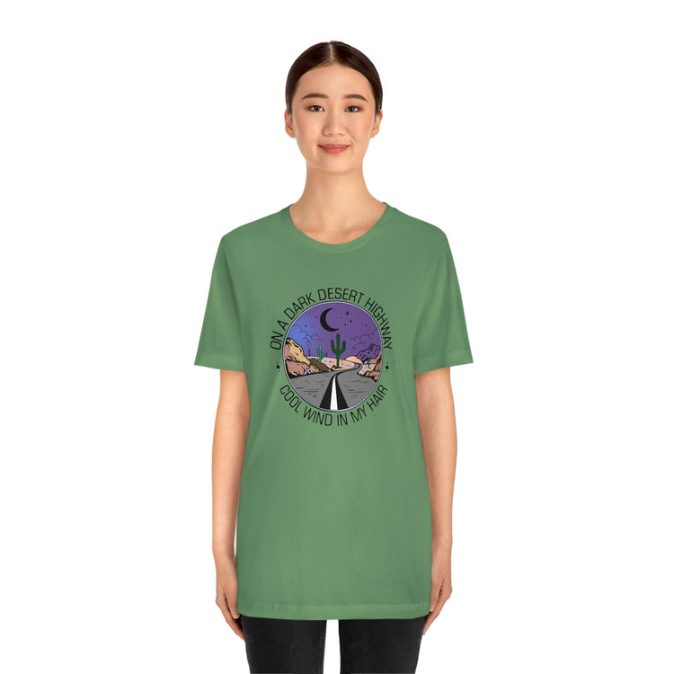 On a Dark Desert Highway Short Sleeve Tee - Fandom-Made