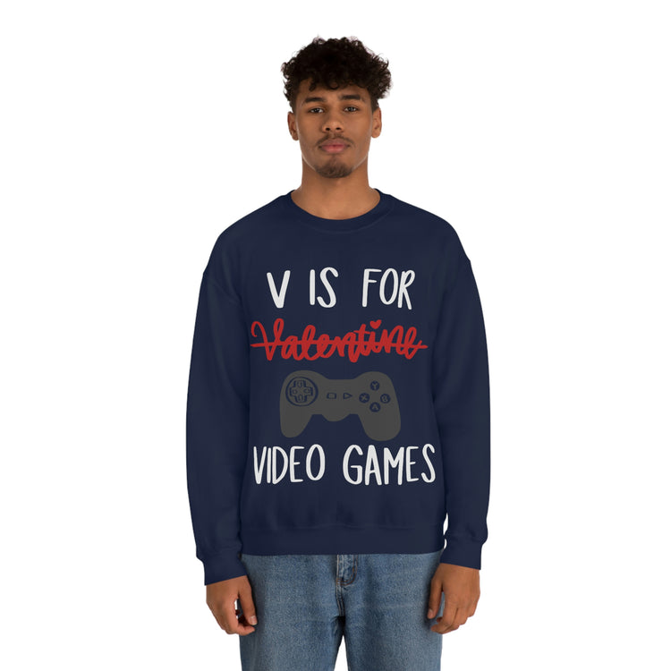 V Is For Video Games Sweatshirt - Fandom-Made