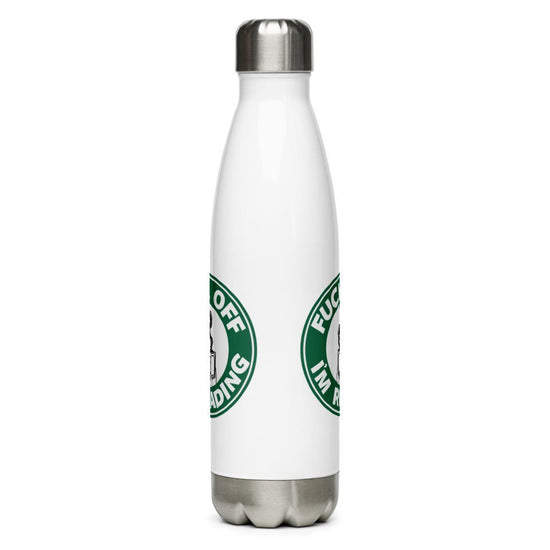 F*CK Off I'm reading Stainless Steel Water Bottle - Double Sided - Fandom-Made