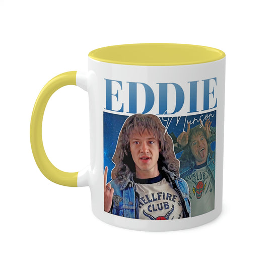 Eddie Munson Collage Mug, 11oz - Fandom-Made