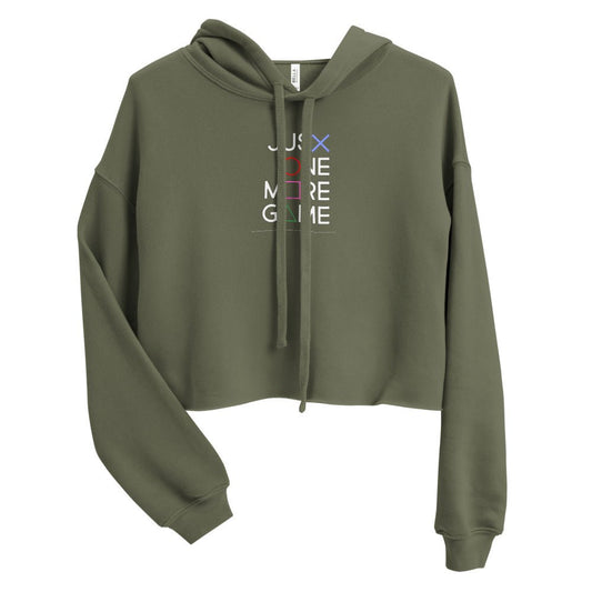 Gamer Inspired Crop Hoodie - Buttons - Fandom-Made