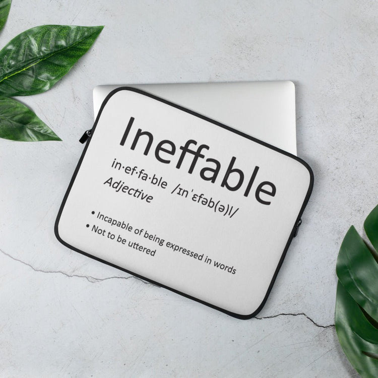 Good Omens Inspired Laptop Sleeve - Ineffable (quote) - Fandom-Made