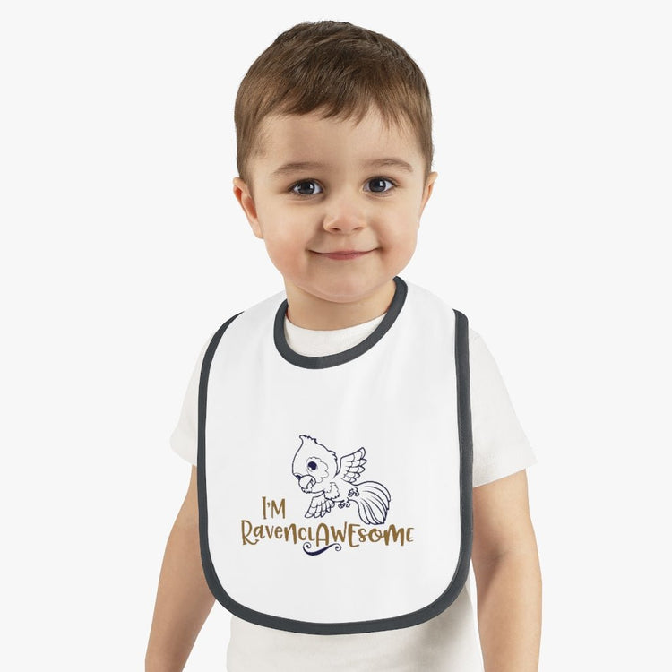 Harry Potter - Ravenclawsome Baby Contrast Trim Jersey Bib - Fandom-Made