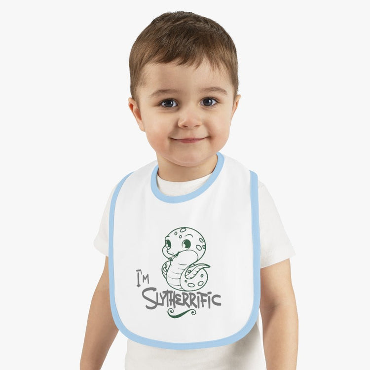 Harry Potter - Slytherrific Baby Contrast Trim Jersey Bib - Fandom-Made