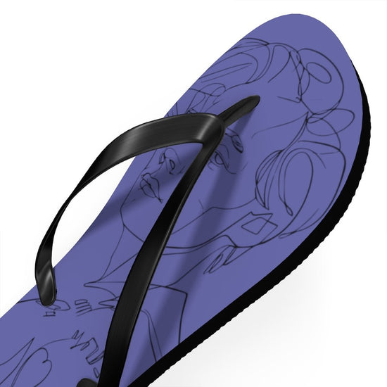 Harry Styles Outline (Veri Peri) Flip Flops - Fandom-Made