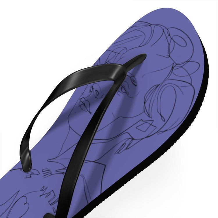 Harry Styles Outline (Veri Peri) Flip Flops - Fandom-Made