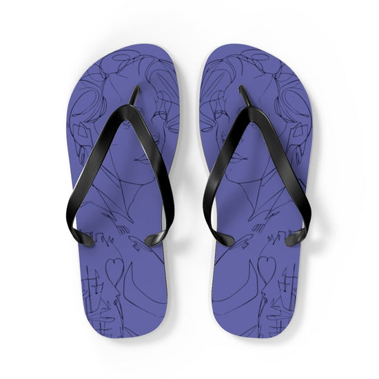 Harry Styles Outline (Veri Peri) Flip Flops - Fandom-Made