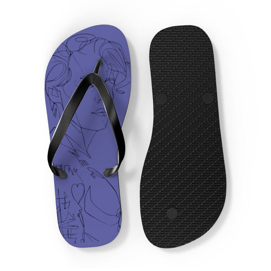 Harry Styles Outline (Veri Peri) Flip Flops - Fandom-Made