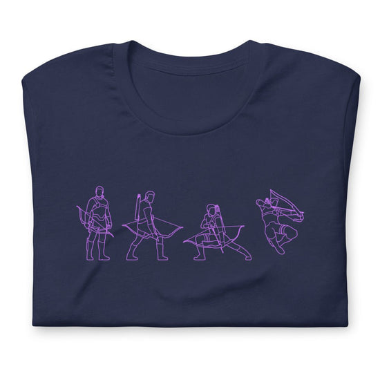 Hawkeye - Purple Outline Short-sleeve unisex t-shirt - Fandom-Made