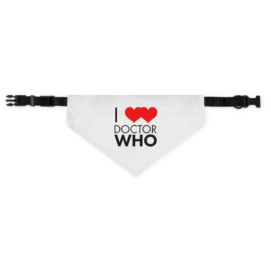 I ❤️ ❤️ Doctor Pet Bandana Collar - Fandom-Made