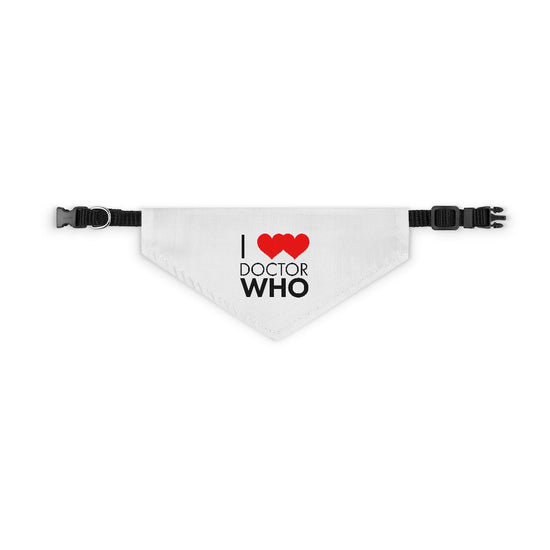 I ❤️ ❤️ Doctor Pet Bandana Collar - Fandom-Made