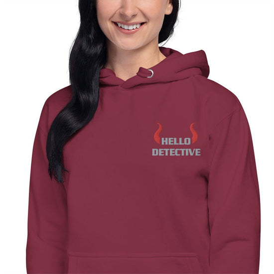 Lucifer Inspired Embroidered Unisex Hoodie - Hello Detective - Fandom-Made