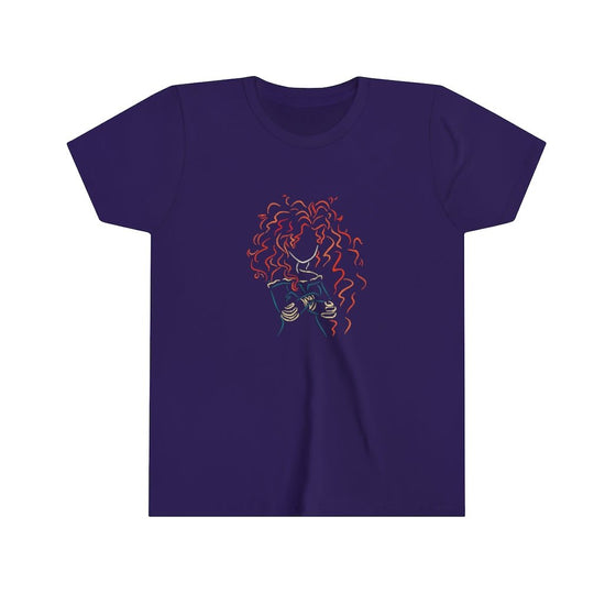 Merida Youth Short Sleeve Tee (colored outline) - Fandom-Made