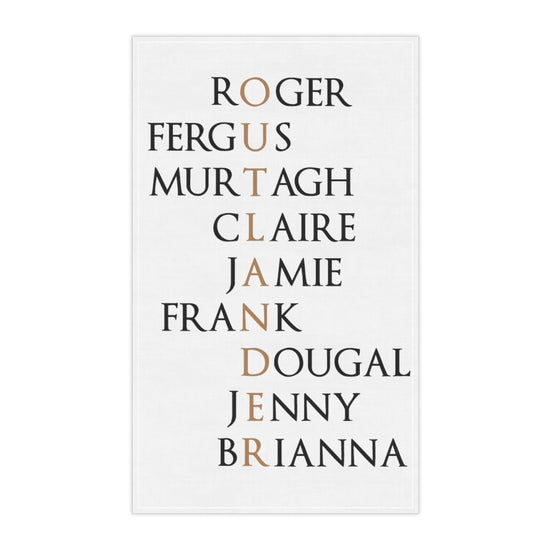 Names – Character spells Outlander Kitchen Towel - Fandom-Made