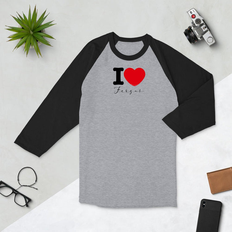 Outlander Inspired 3/4 sleeve raglan shirt - I ❤️Fergus - Fandom-Made