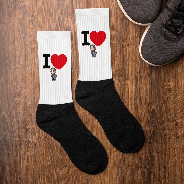 Outlander Inspired Double Sided Socks - I❤️Roger (Colonial Small Star) - Fandom-Made