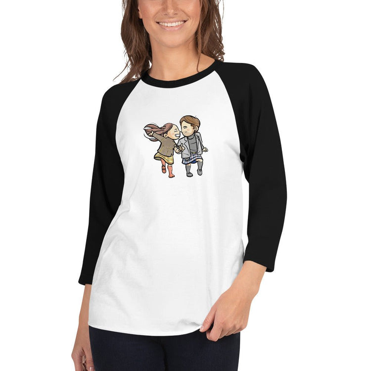 Outlander inspired Small Stars 3/4 sleeve raglan shirt - Roger & Bree (dancing) - Fandom-Made