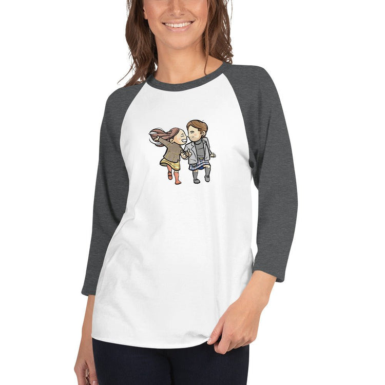 Outlander inspired Small Stars 3/4 sleeve raglan shirt - Roger & Bree (dancing) - Fandom-Made