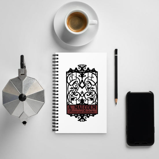Outlander Inspired Spiral notebook - A. Malcom sign - Fandom-Made