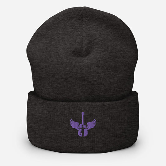 Prince Inspired Embroidered Cuffed Beanie - Guitar Wings - Fandom-Made