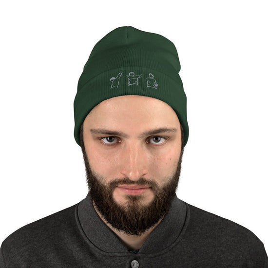 Sebastian Stan Inspired Embroidered Beanie - Trio Minimal - Fandom-Made