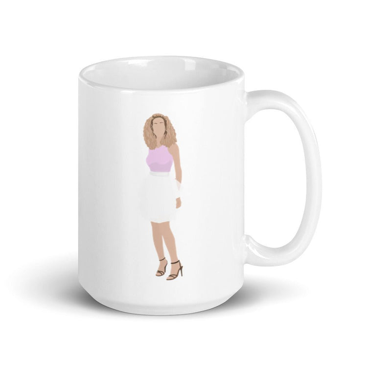 Sex & The City Inspired Double Sided White glossy mug - Carrie Bradshaw (quote) - Fandom-Made