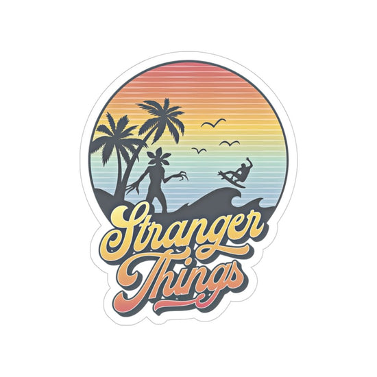Stranger Things Transparent Outdoor Stickers, Die-Cut (retro) - Fandom-Made