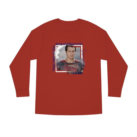 Superman, Henry Cavill Long Sleeve Crewneck Tee - Fandom-Made