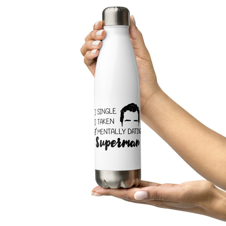 Superman Inspired Double sided Stainless Steel Water Bottle - Mentally Dating - Fandom-Made