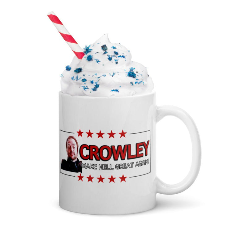 Supernatural Inspired White glossy mug - Make Hell Great Again, Crowley - Fandom-Made